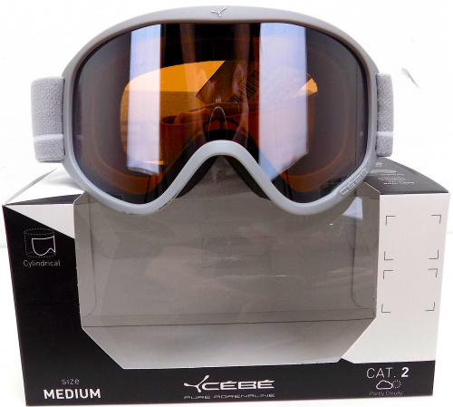 CEBE STRIKER M  Mat Grey White Orange Flash Mirror